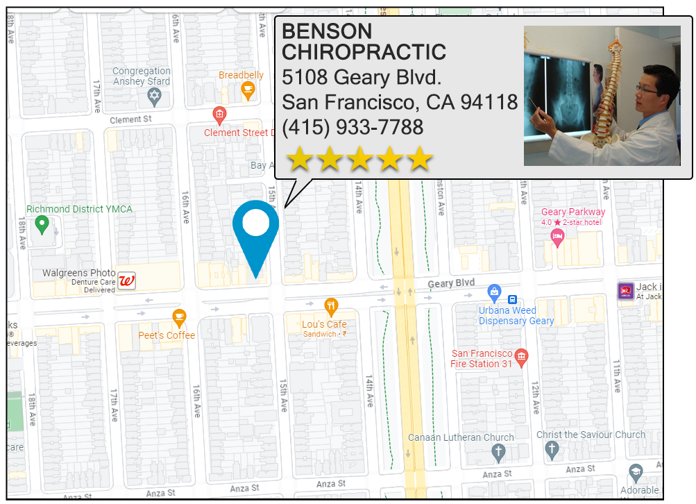 Benson Chiropractic's location on google map